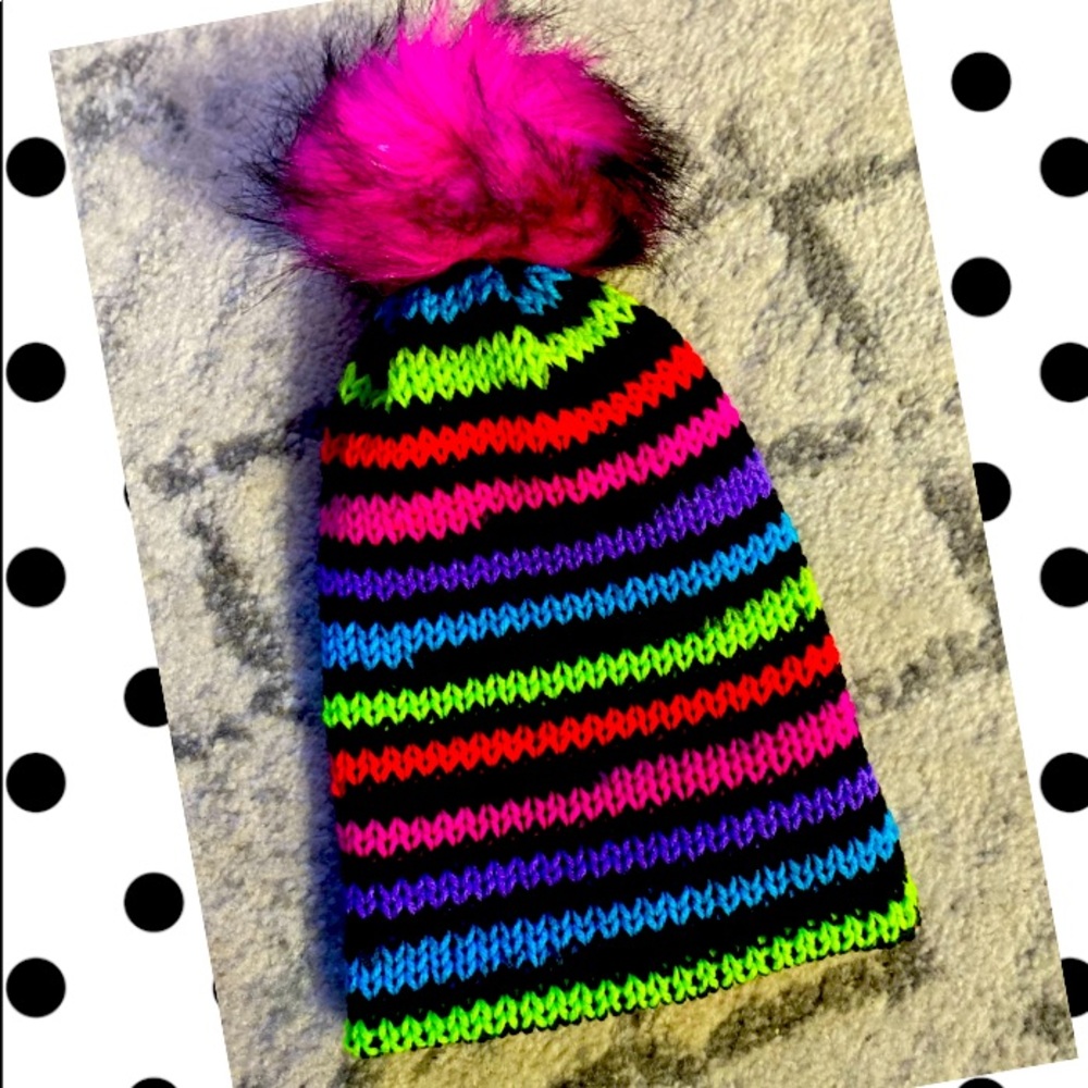 Neon lines Beanie / winter hat